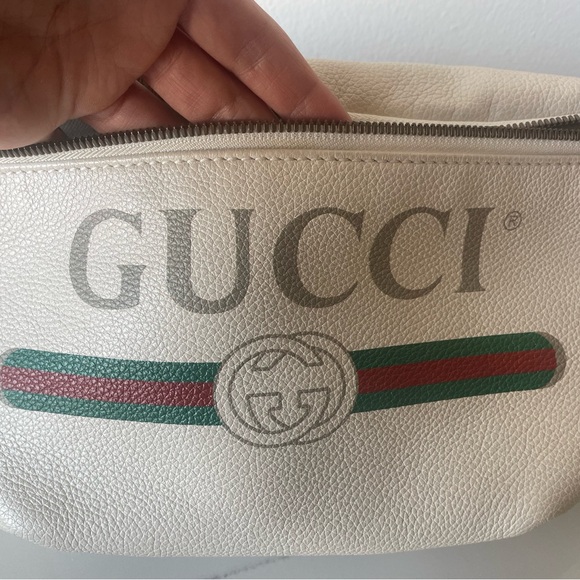 Authentic **GUCCI** BELT BAG!!! Large bum bag, Fanny pack, white Gucci logo - Picture 2 of 14